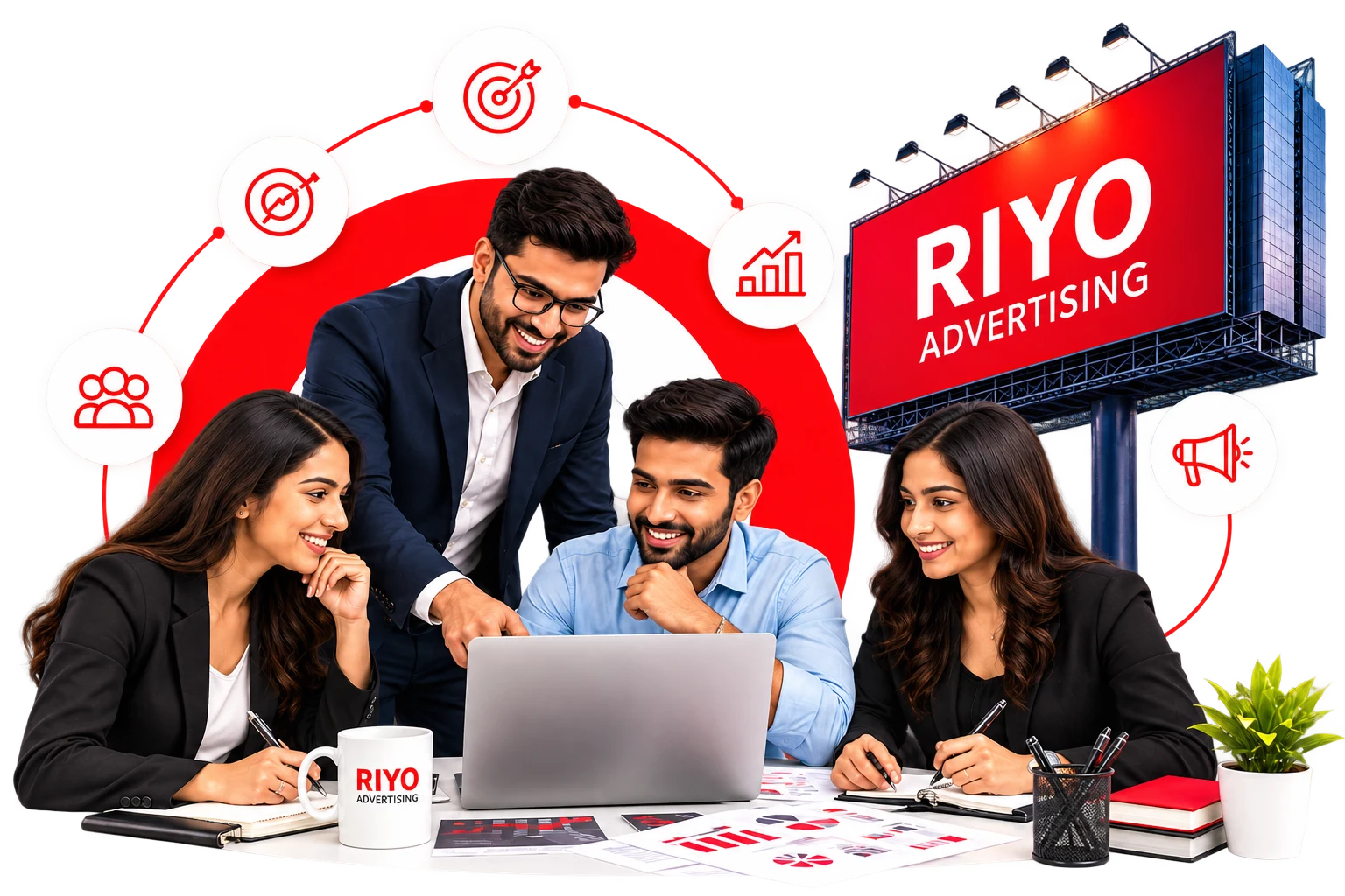 RIYO Advertising Team at Work